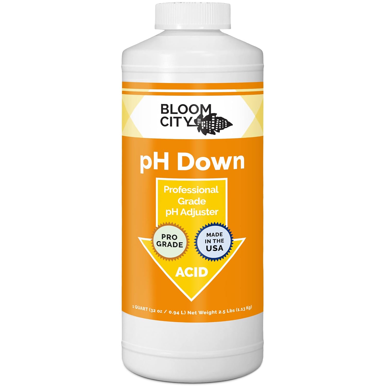Bloom City pH Down – Liquid pH Adjuster, 32 oz | Supports Nutrient Uptake, For Soil or Hydro Grows, Compatible with all Nutrient Programs, Ideal for Indoor & Outdoor Gardens