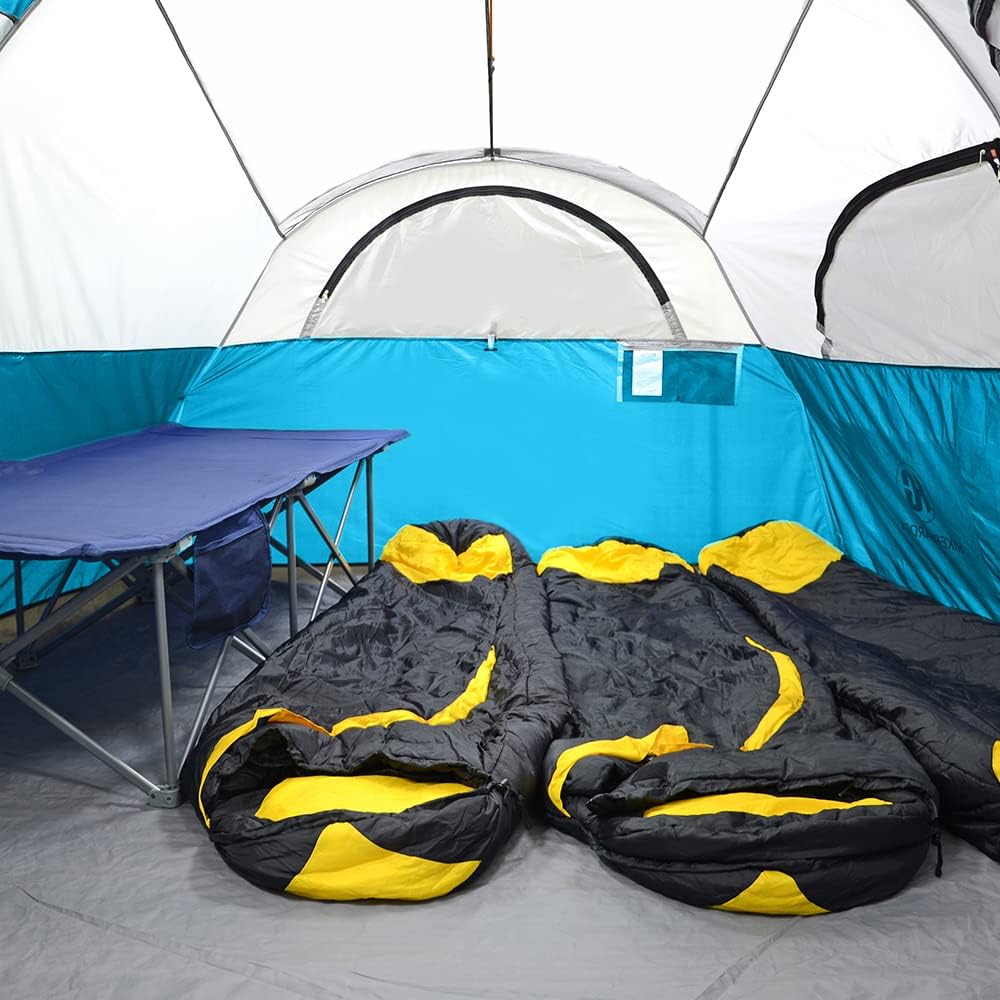 CAMPROS CP 8 Person Camping Tent, Room Divider, Rainfly, Weather Resistant