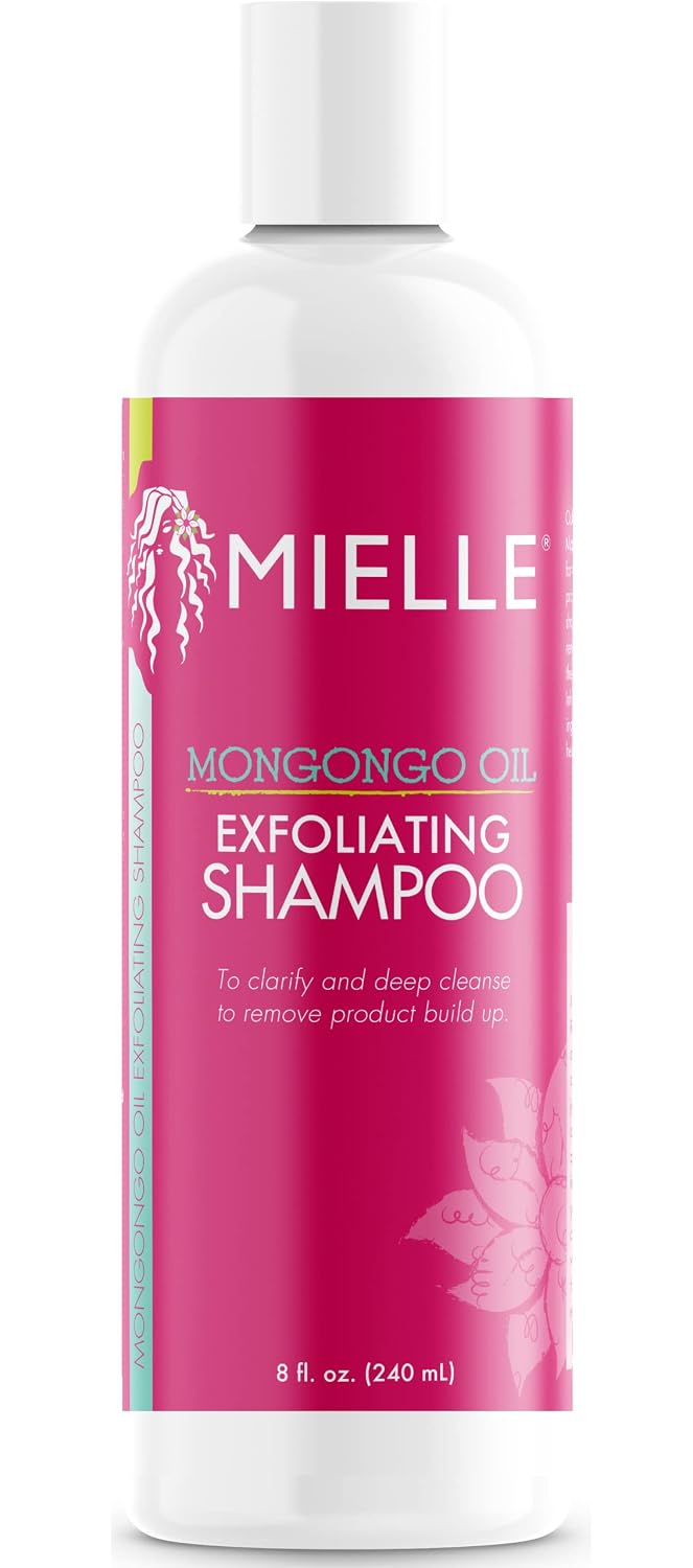 Mielle Organics Mongongo Oil Exfoliating Hair Shampoo - Sulfate-Free Shampoo & Scalp Exfoliator to Remove Dirt