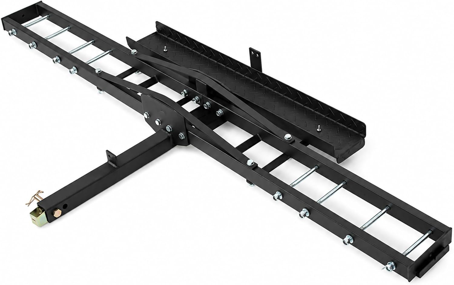 Jeremywell 500 lbs Heavy Duty Motorcycle Dirt Bike Scooter Carrier Hitch Rack Hauler Trailer with Loading Ramp and Anti-Tilt Locking Device
