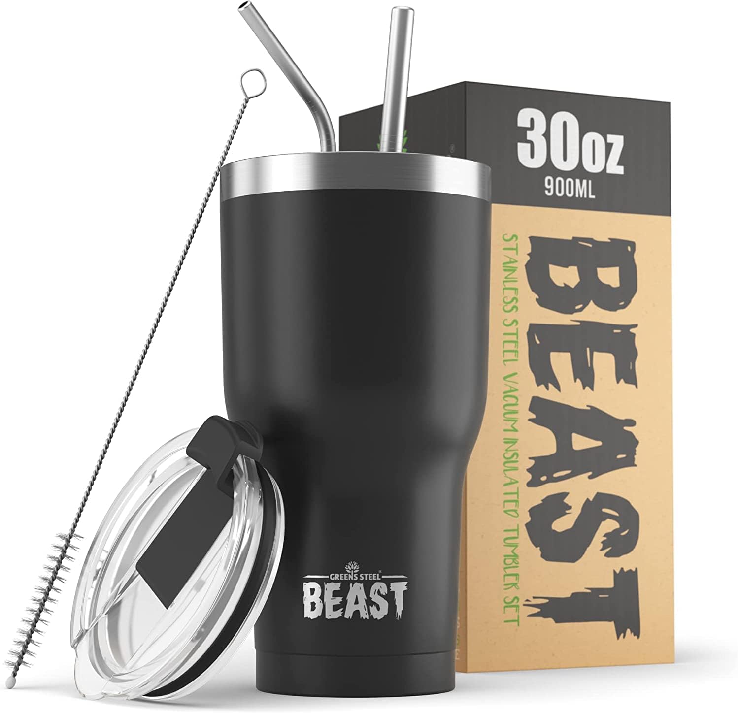 Beast 30 oz Tumbler Stainless Steel Vacuum Insulated Coffee Ice Cup Double Wall Travel Flask (Cupcake Pink)