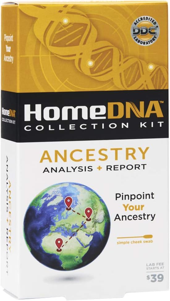 Ancestry Analysis + Report | Choose The Test That's Right for You | at-Home DNA Test Kit | Lab Fees NOT Included | Kit ONLY