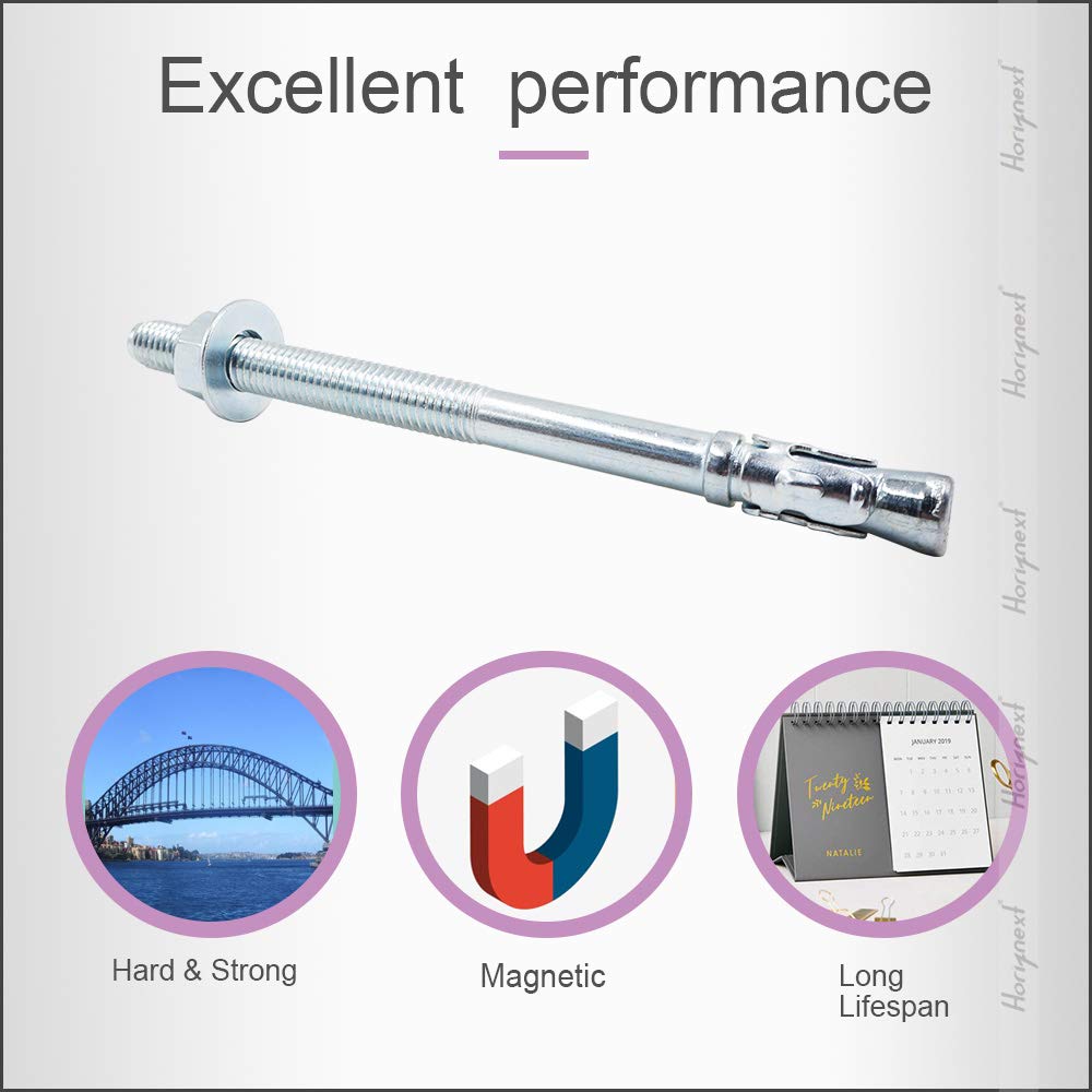 3/8 Concrete Anchors, Concrete Wall Anchors, Metal Wedge Bolts