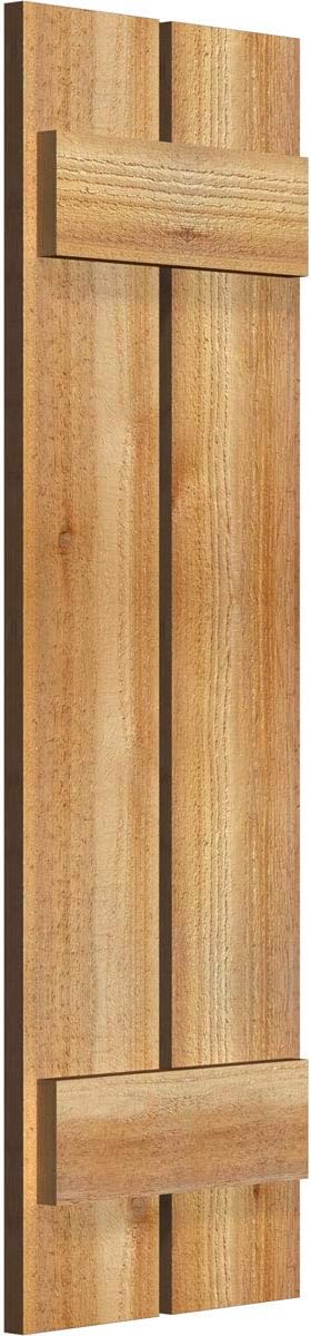 Ekena Millwork RBS06S11X036RWR TimberCraft Two 5 3/8" Boards Spaced Board-n-Batten, Rustic Wood Shutters (Per Pair), 11 1/4"W x 36"H