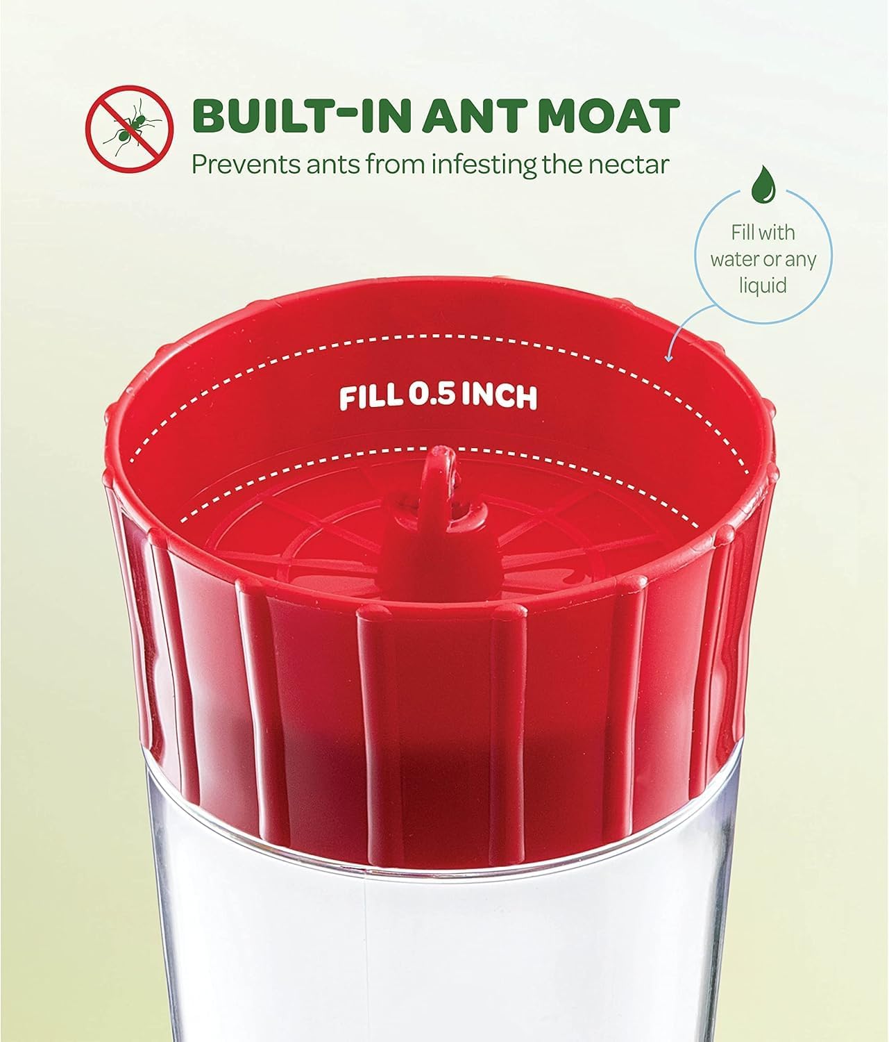 Hummingbird Feeder [Set of 2] Leakproof Clear Plastic 10 oz Wide Mouth.