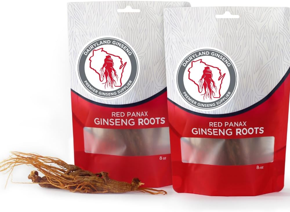 Dairyland Management LLC Red Panax Ginseng Root - 4 oz Pack of Korean Panax Ginseng Root - Authentic Panax Ginseng - Non-GMO