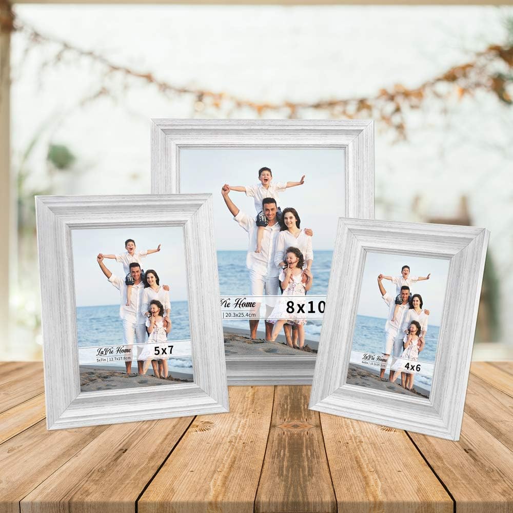 LaVie Home 8x8 Picture Frames (1 Pack, Gold) Square Photo Frame Set with High Definition Glass for Wall Mount & Table Top Display