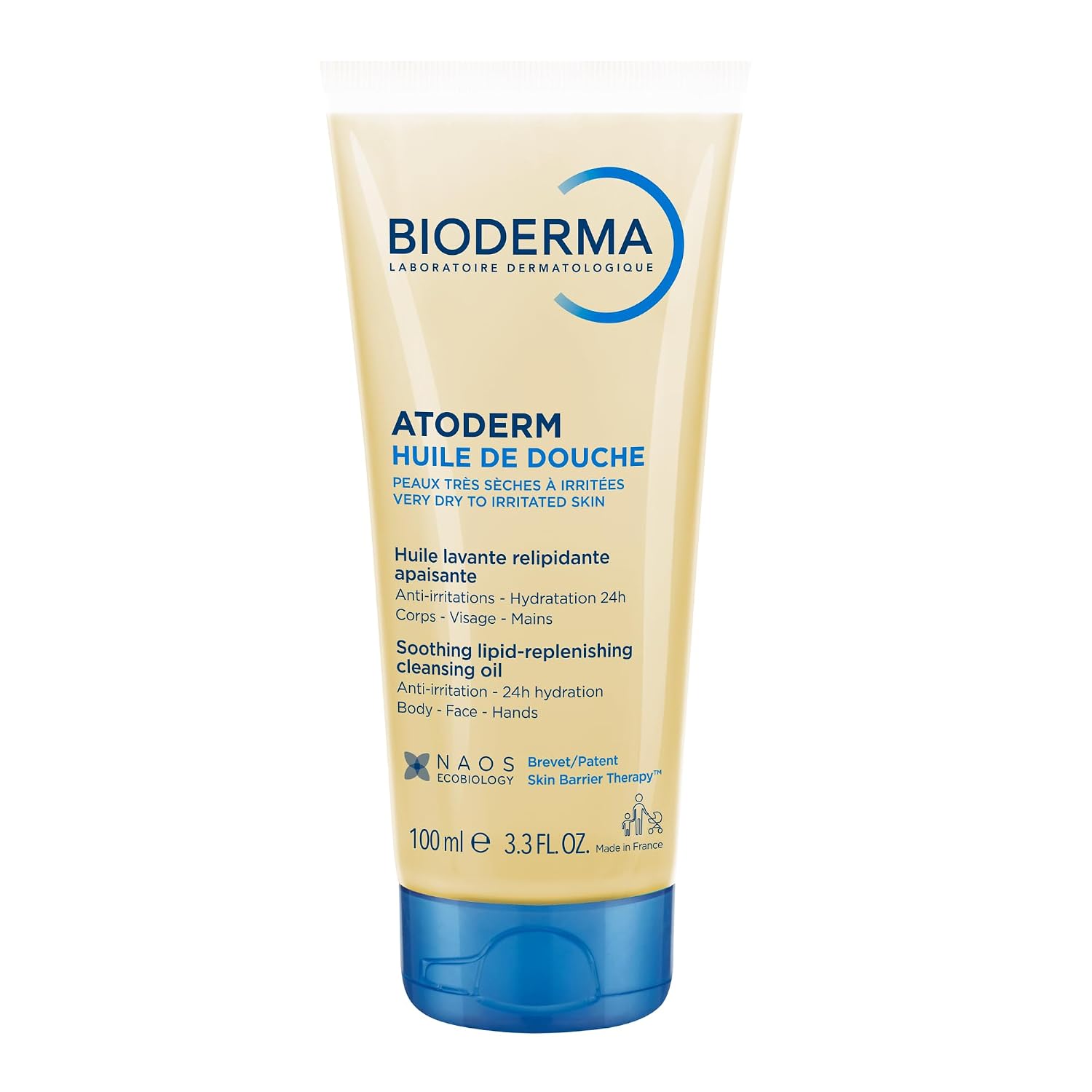 Bioderma Atoderm Shower Oil, Cleansing Oil For Face & Body, Nourishing Cleansing Oil For Dry to Atopic Sensitive Skin For Softer & Smooth Skin For Your Whole Family