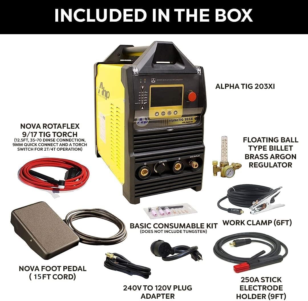 NEW 2024 AHP AlphaTIG 203Xi Amp IGBT AC DC Tig/Stick Welder with PULSE 110/220v 3 YEARS WARRANTY
