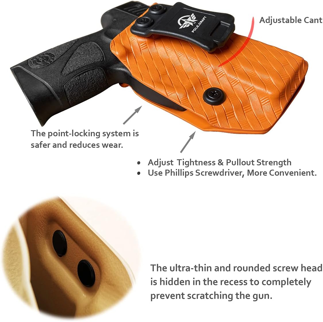 Taurus G3C G2C Holster IWB Kydex Holster Taurus G3C / G2C / G2S / PT111 / PT140 9mm/.40- Inside Waistband Concealed Carry