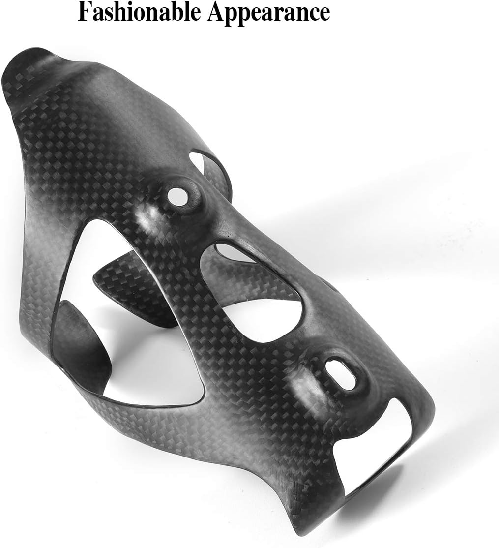 2 Pack Ultra-Light Full Carbon Fiber Water Bottle Cage, Bike Water Bottle Holder Brackets for Road & Mountain Bike