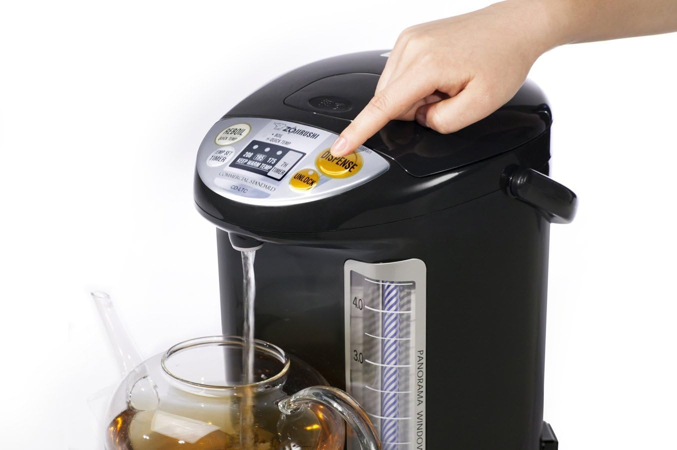 Zojirushi CD-LTC50 Commercial Water Boiler and Warmer (169 oz, Black) | Large-capacity dispensing for offices, hospitality and service areas