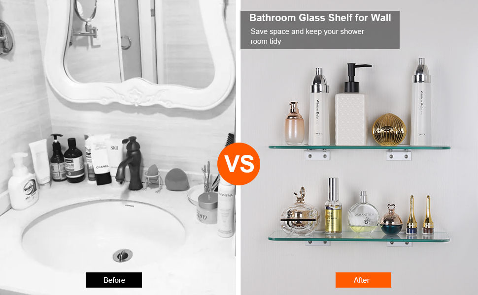 Bathroom Glass shelf glass bathroom shelves glass shelf bathroom glass floating shelves for bathroom