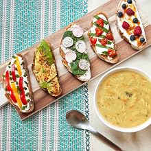 Soup with sandwich board