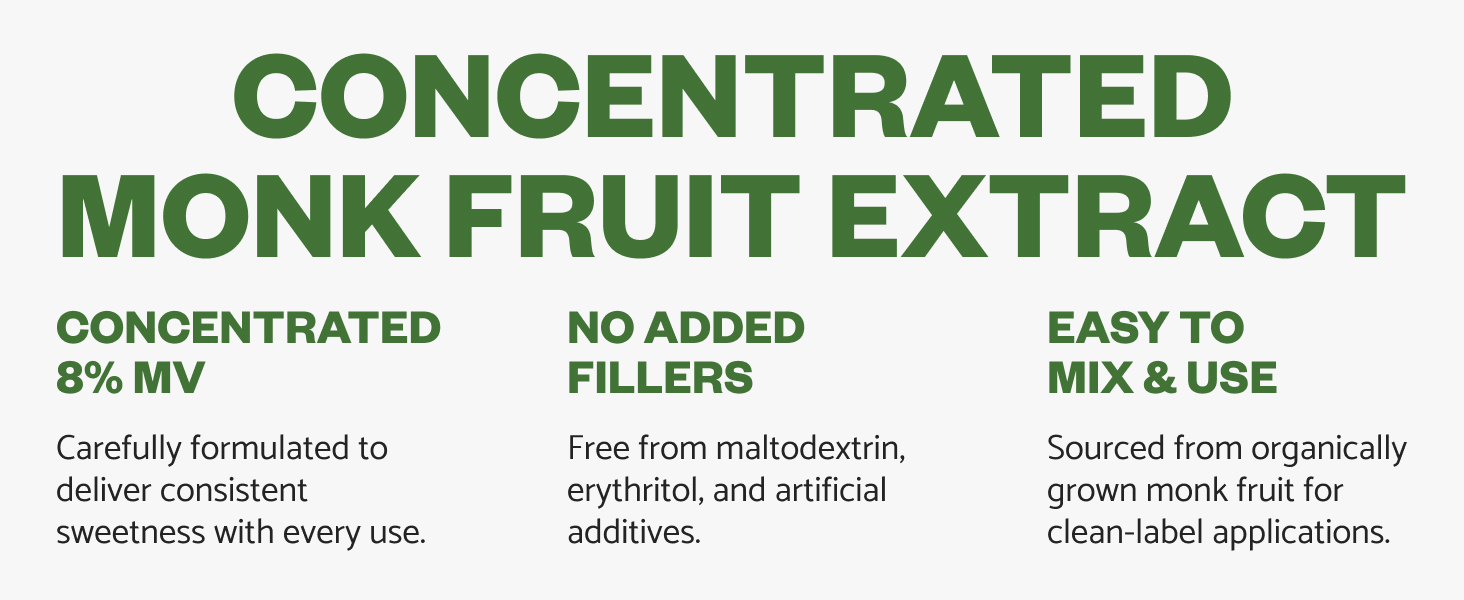Concentrated monkfruit extract