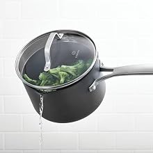 Calphalon Classic Nonstick 2.5-Quart Sauce Pan with Cover - Hard-Anodized Aluminum
