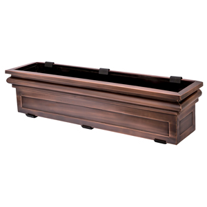 copper window box planter