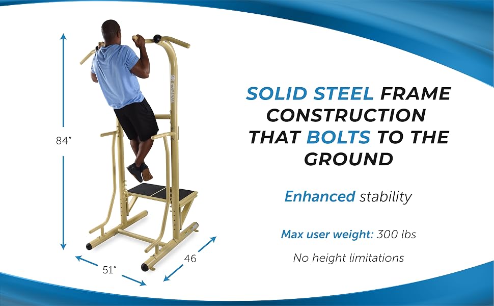 Outdoor fitness tower, dip tower, power tower, pull up bar, exercise, workout