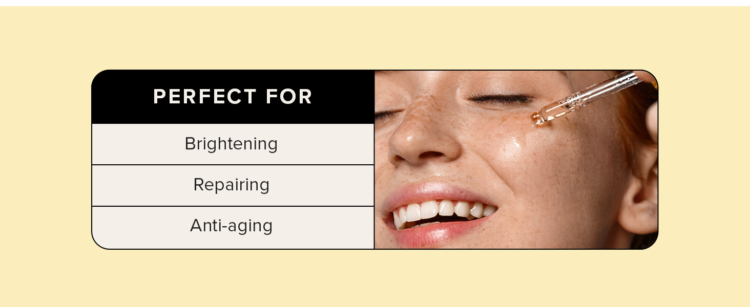 Vitamin c for brightening repairing and anti-aging