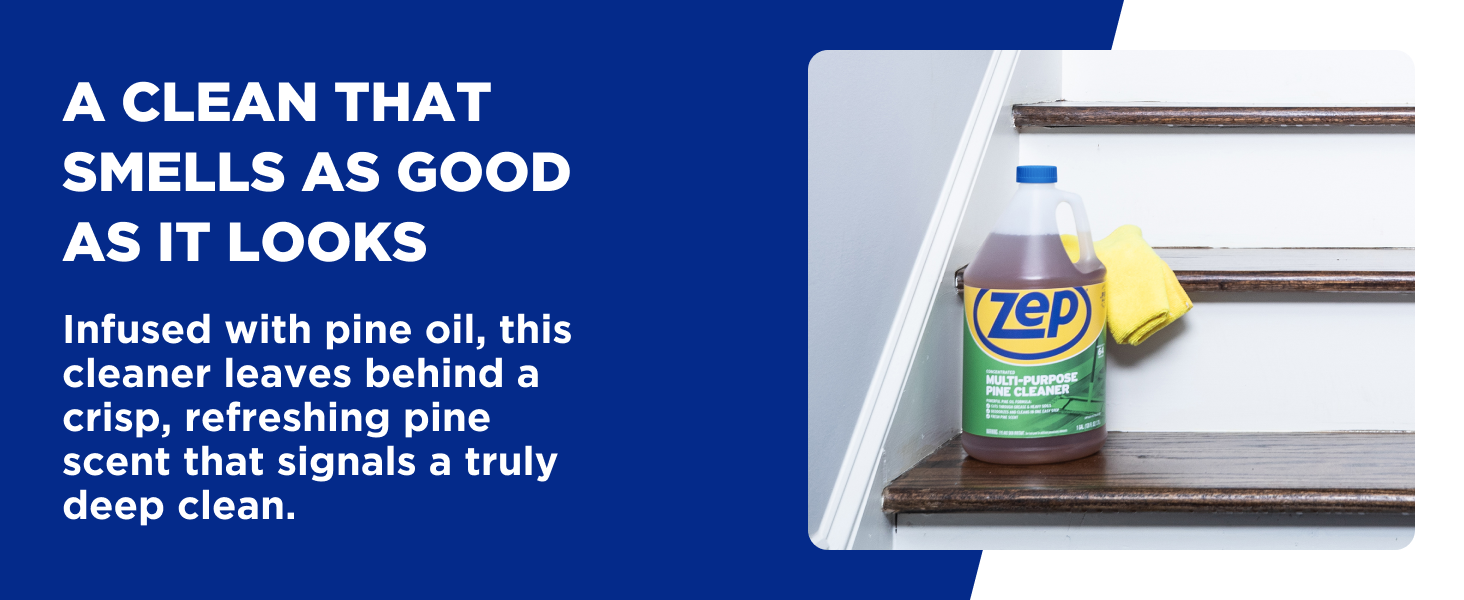 Infused with pine oil, this cleaner leaves behind a crisp, refreshing pine scent