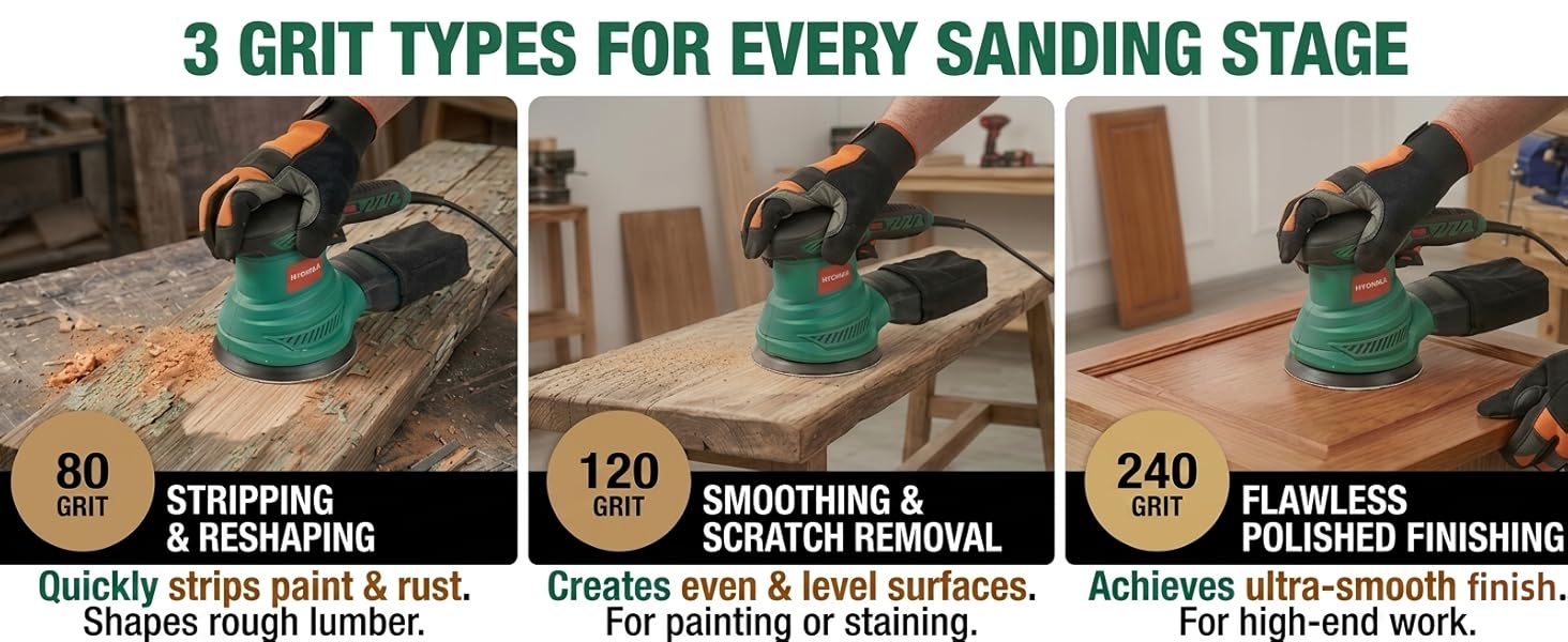 3 grit sanding stage