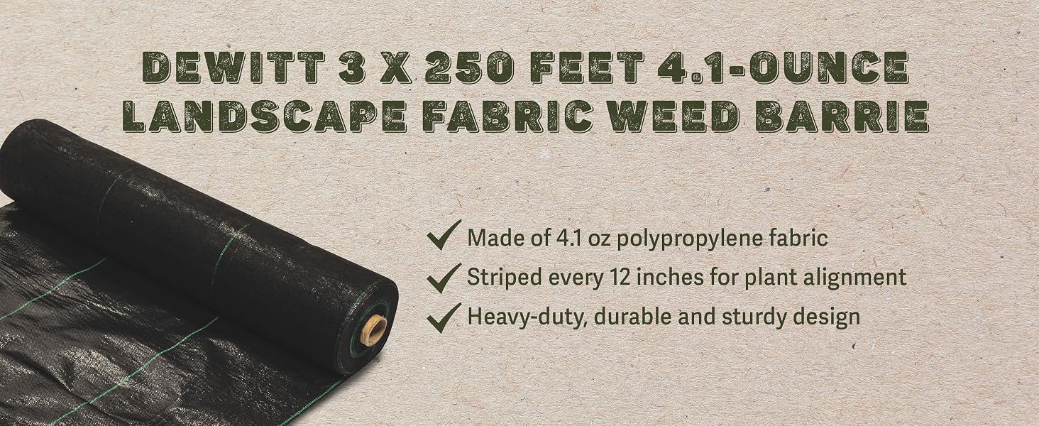 DeWitt 3 x 250 feet 4.1-Ounce Landscape Fabric Weed Barrier