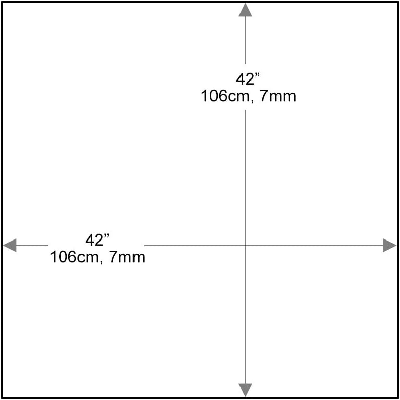 16 inch Square Glass Table Top - Tempered - 1/2" Thick Glass Surface, Safe Beveled Edge, Eased Corners, Multipurpose for Dining Table, Patio, Coffee and End Table