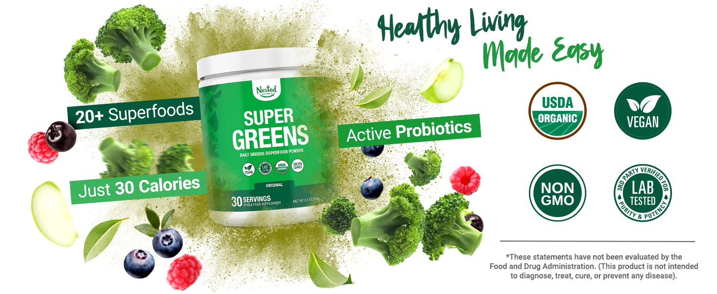 Nested Naturals Vegan Organic Super Greens