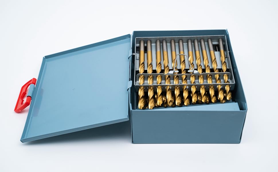 LLDSIMEX 60 Piece 1#-60# Titanium Nitride Coated Numbered Drill Bit Set