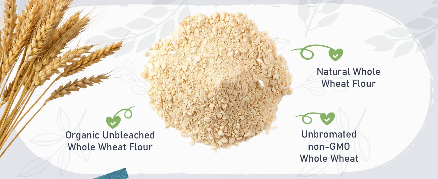 Organic Unbleached Whole Wheat Flour Natural Whole Wheat Flour Unbromated non-GMO Whole Wheat