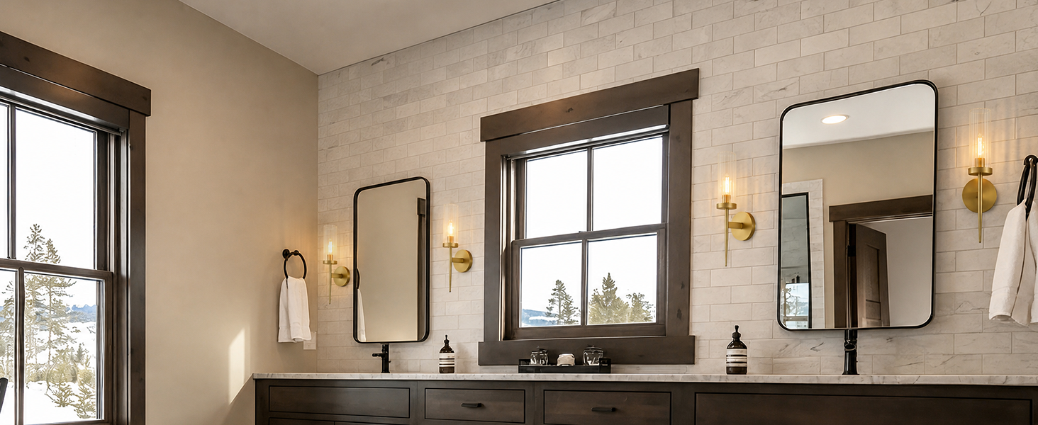 Modern Brushed Brass Wall Sconce