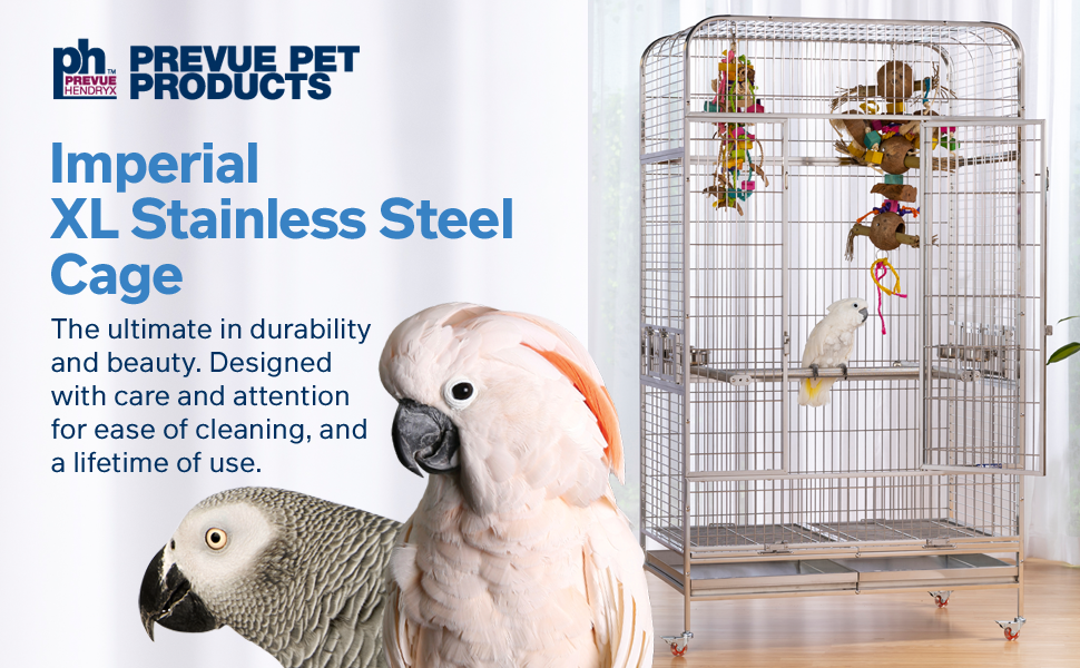 Prevue Pet Products Imperial XL Stainless Steel Bird Cage