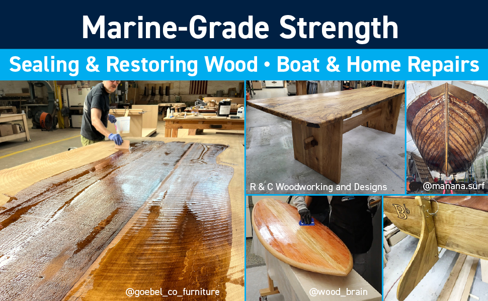 TotalBoat Penetrating Epoxy Resin Used to Seal Wood and Complete Home and Boat Repairs