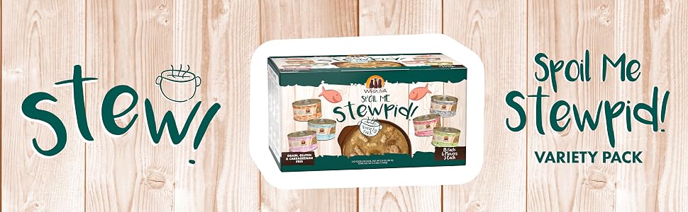 Weruva Stew, Spoil Me Stewpid 2.8oz can Variety Pack