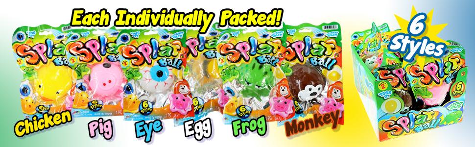 Splat ball individually packaged