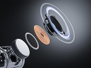 Precision driver delivers deep bass and crystal-clear sound for music on the go.