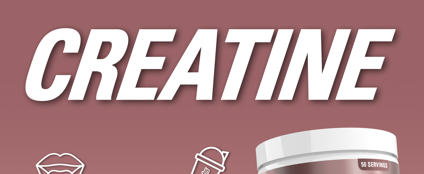 Creatine supplement powder for muscle strength and performance support