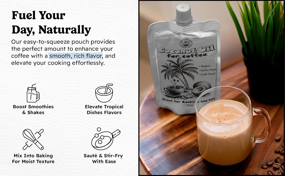 coconut oil for coffee features