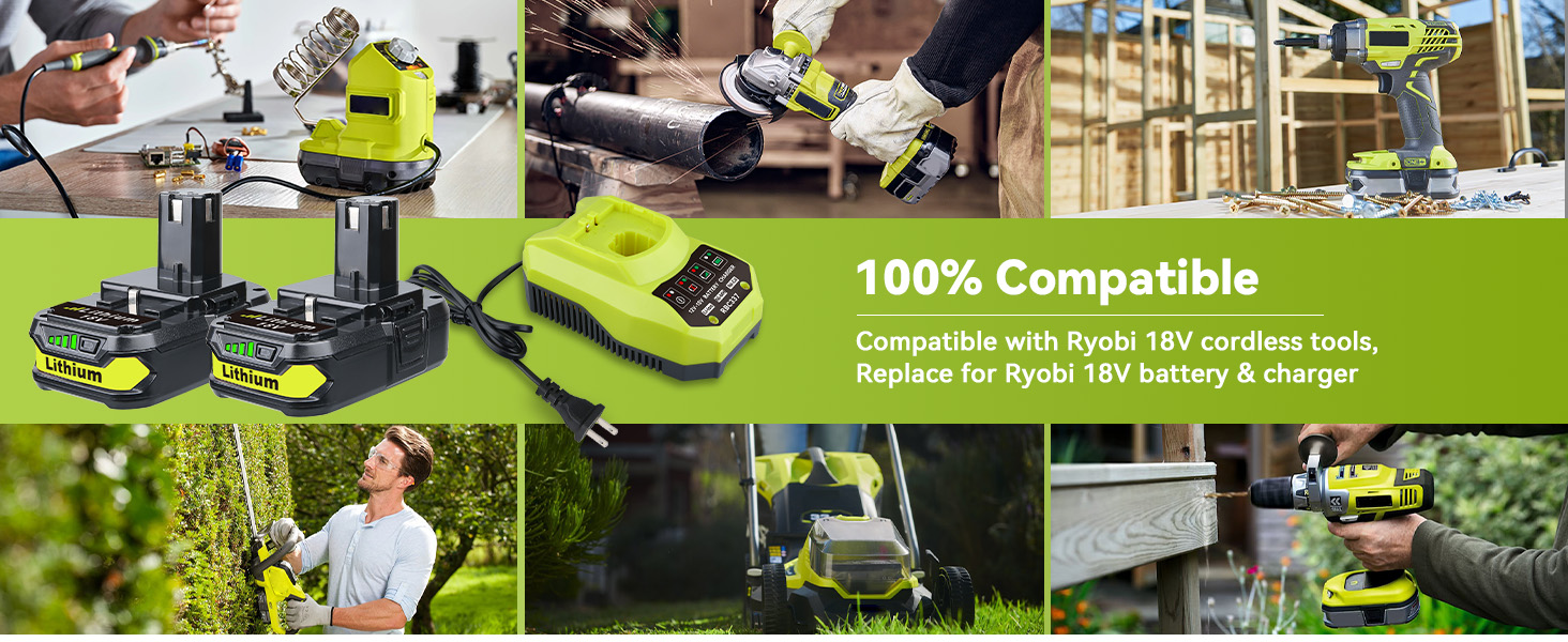 ryobi 18v battery and charger combo