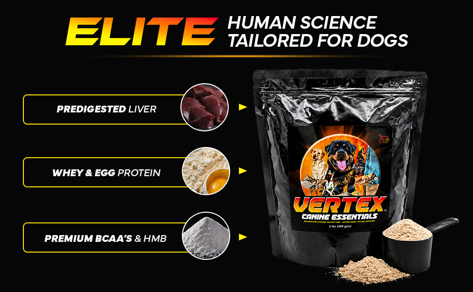 High-energy dog food para active y sporty dogs, con whey y egg protein