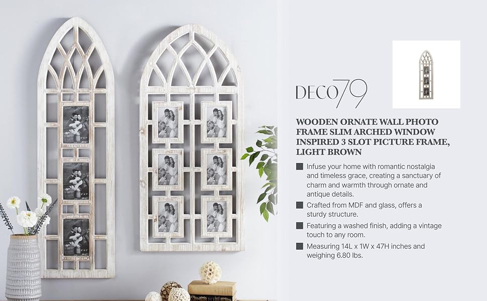 Deco 79 Vintage Light Brown Wall Photo Frame