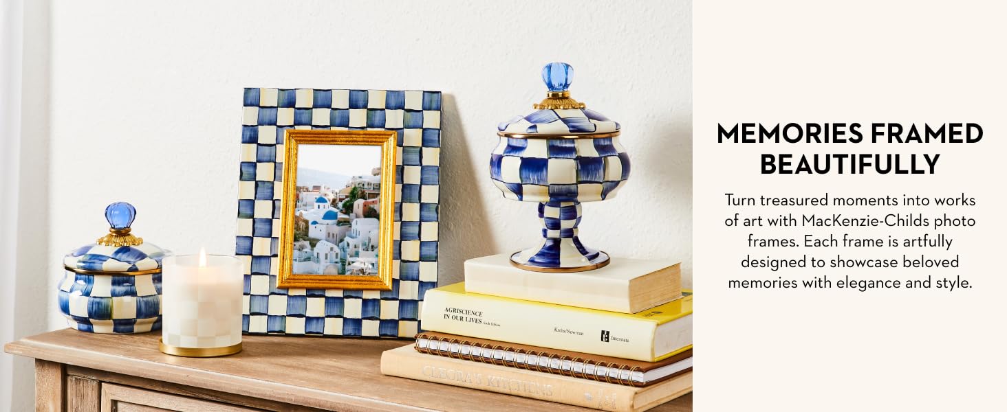 Frames in Royal, Rosy, Courtly, and Sterling Checks