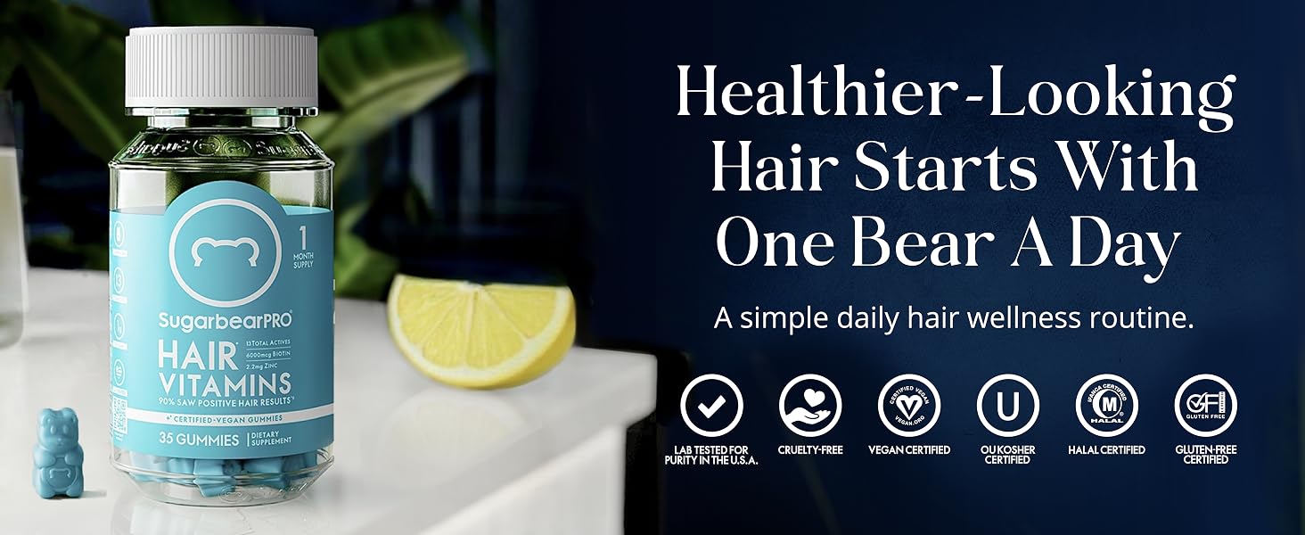 Hair vitamins with biotin and SmartRoot Hair Complex for daily hair wellness support