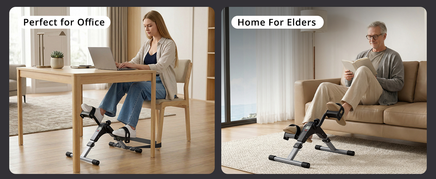 momoda pedal exerciser: secure &amp;amp; stable with extra fixing strap, prevents movement