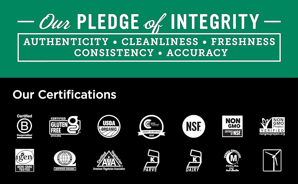 Our pledge of integrity: Authenticity ᐧ Cleanliness ᐧ Freshness ᐧ Consistency ᐧ Accuracy