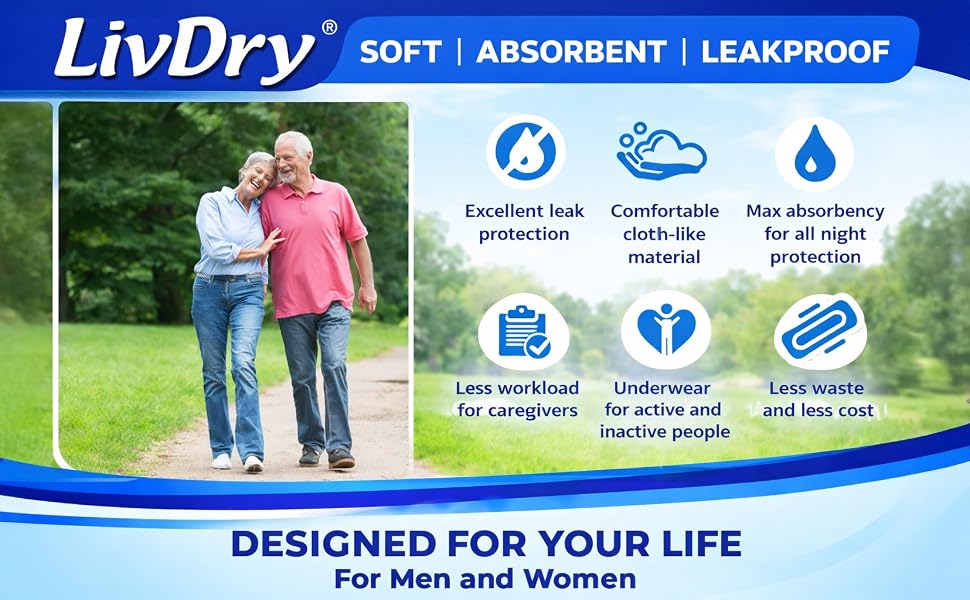 LivDry Extra Absorbency Incontinence Underwear