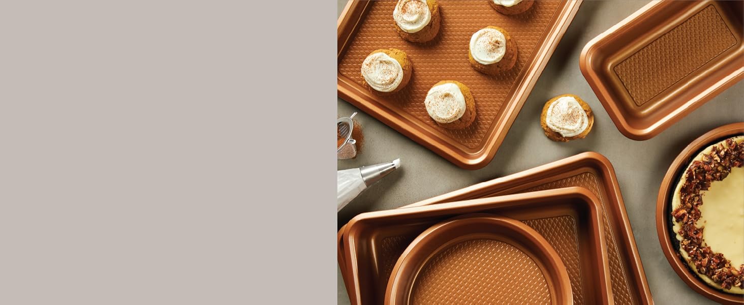 bakeware, baking pans, nonstick bakeware, copper bakeware, baking sheet, cookie pan