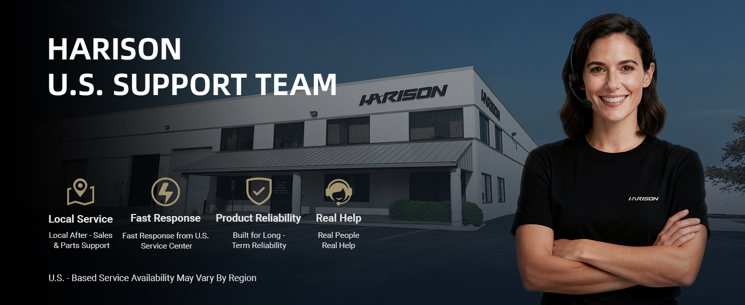 HARISON U.S. support team and service center providing local after-sales assistance