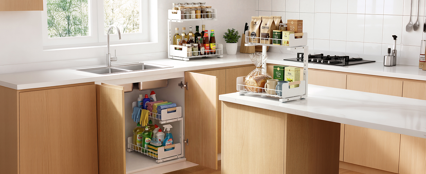 under kitchen sink organizers and storage