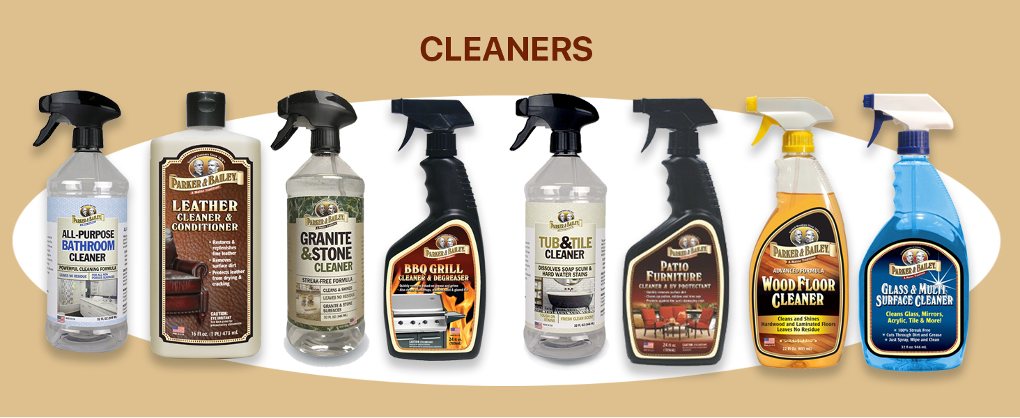Parker &amp;amp; Bailey leather cleaner bathroom cleaner tub and tile cleaner